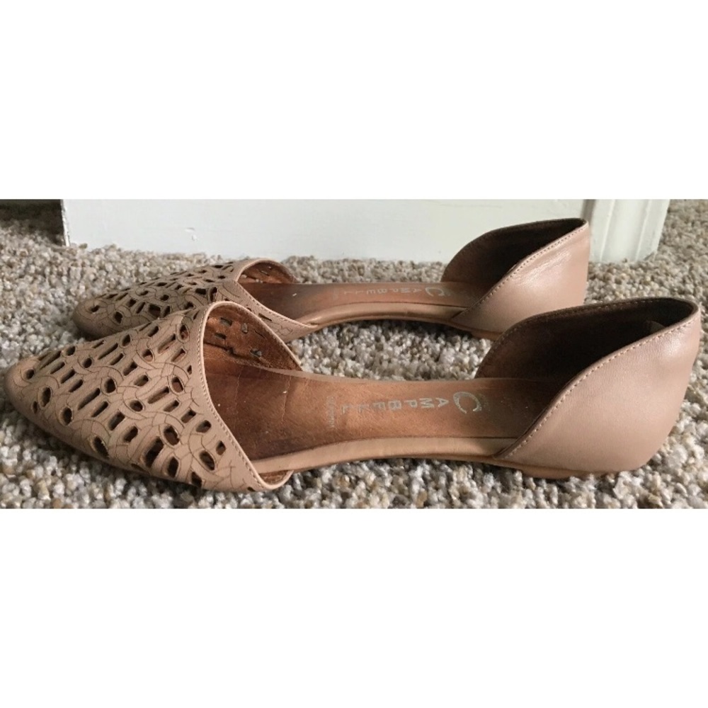 Jeffrey Campbell Laser Cut D'Orsay Flats SZ 8